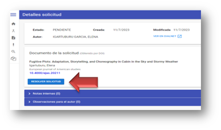 resolver solicitud